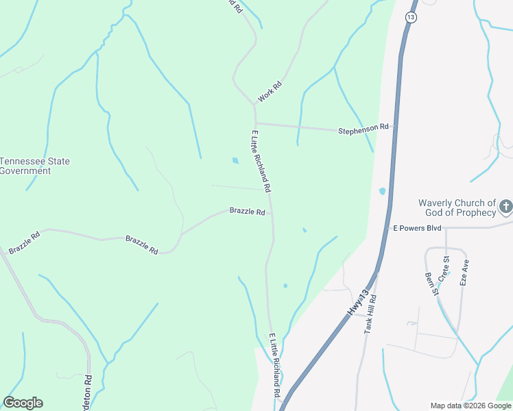 map of restaurants, bars, coffee shops, grocery stores, and more near 56 Brazzle Road in Waverly