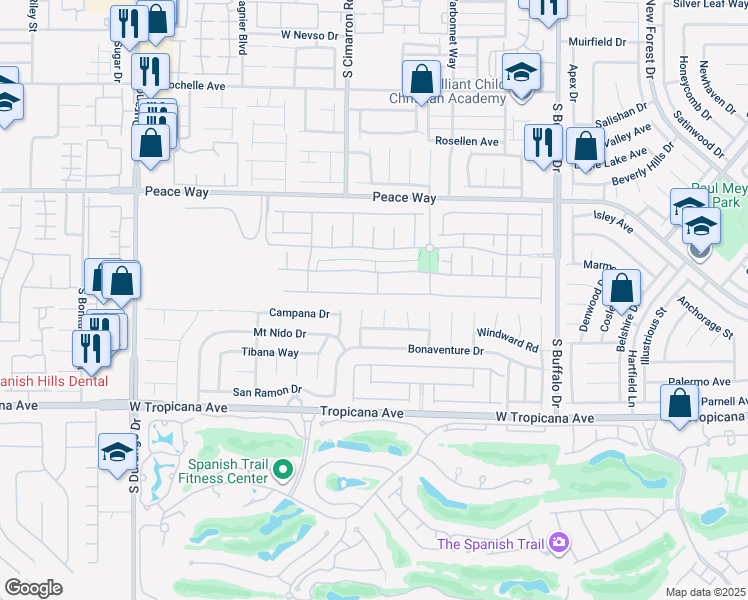 map of restaurants, bars, coffee shops, grocery stores, and more near 8137 Cape Flattery Avenue in Las Vegas