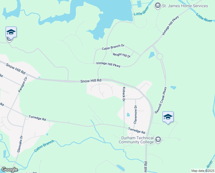 map of restaurants, bars, coffee shops, grocery stores, and more near 1708 Sassafras Hill Street in Durham