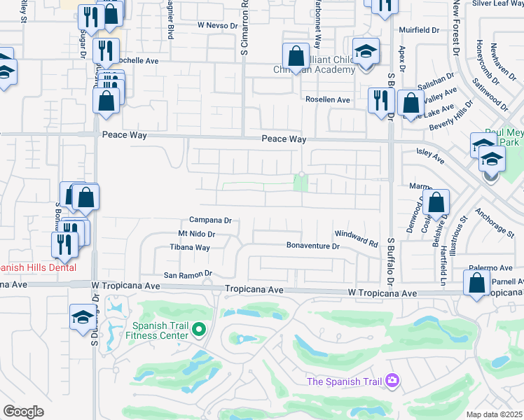 map of restaurants, bars, coffee shops, grocery stores, and more near 8137 Cape Flattery Avenue in Las Vegas