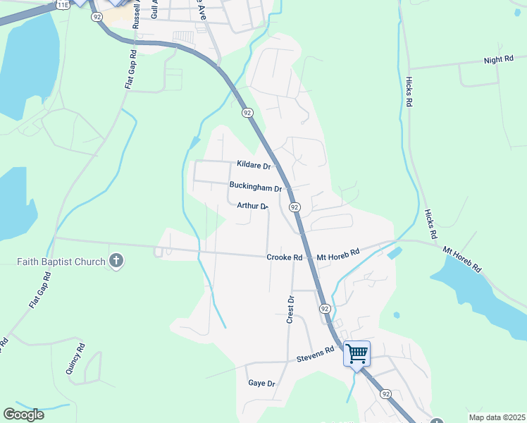 map of restaurants, bars, coffee shops, grocery stores, and more near 1121 Arthur Drive in Jefferson City