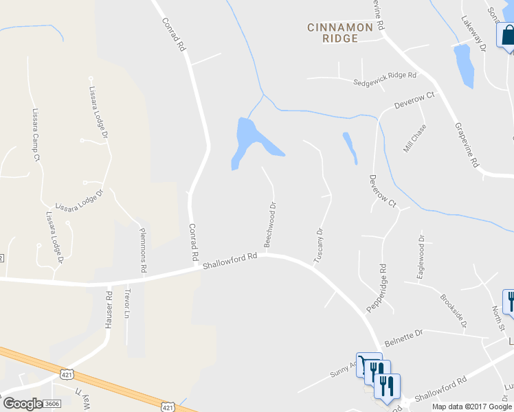 map of restaurants, bars, coffee shops, grocery stores, and more near 75 Beechwood Drive in Lewisville