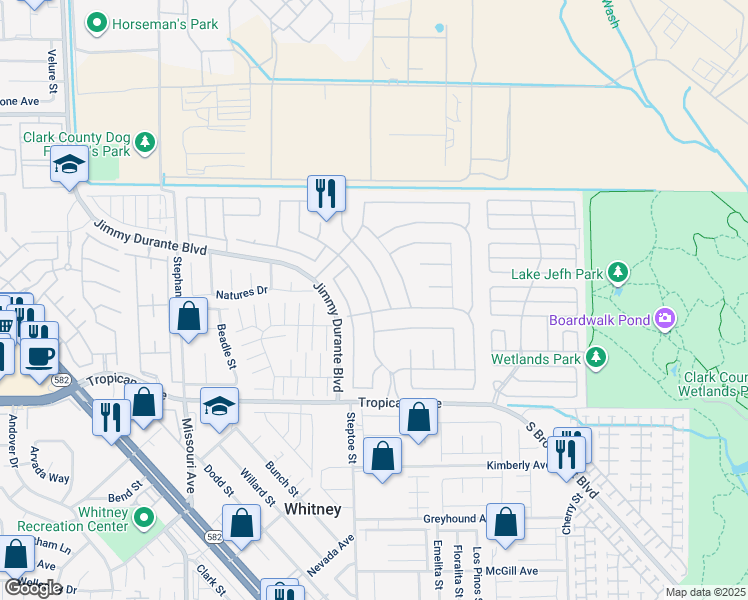 map of restaurants, bars, coffee shops, grocery stores, and more near 4708 Canna Drive in Las Vegas