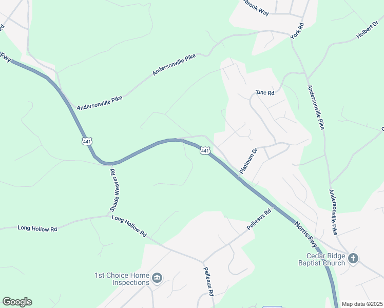map of restaurants, bars, coffee shops, grocery stores, and more near 3333 Weaver Cemetery Road in Knoxville