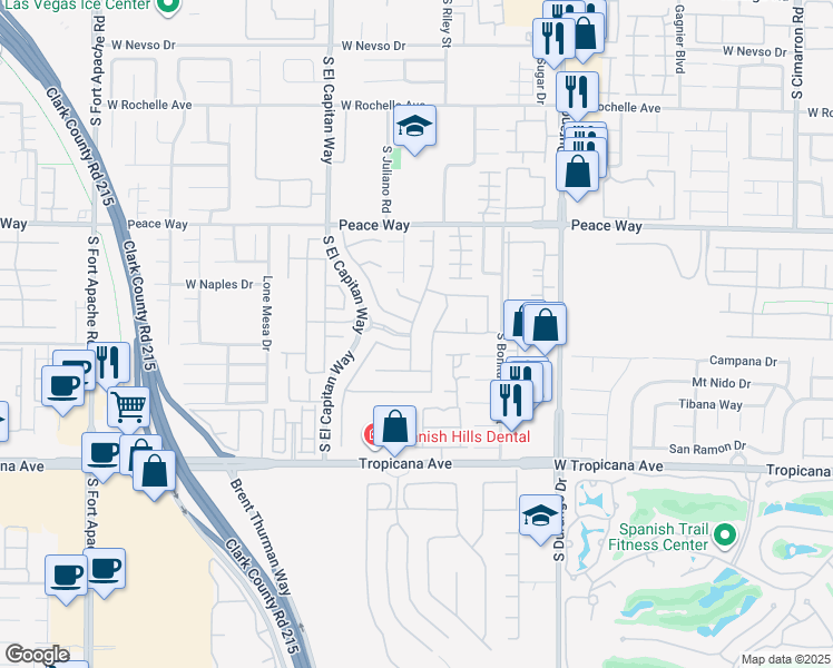 map of restaurants, bars, coffee shops, grocery stores, and more near 4680 Laguna Vista Street in Las Vegas