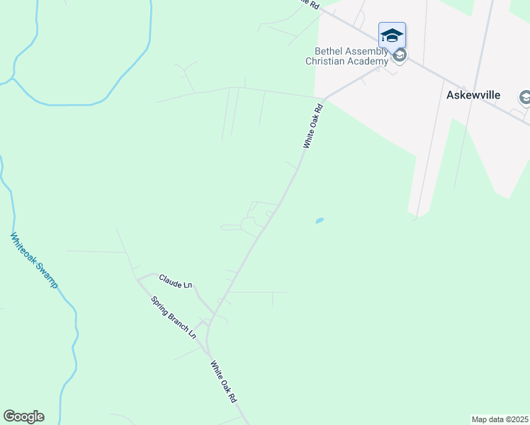 map of restaurants, bars, coffee shops, grocery stores, and more near 816 White Oak Road in Windsor