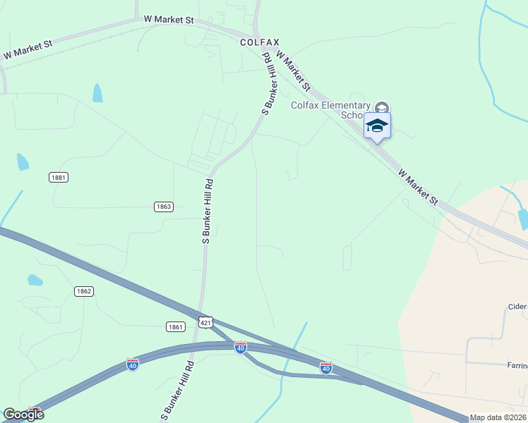 map of restaurants, bars, coffee shops, grocery stores, and more near 619 Gray-Wilson Road in Colfax