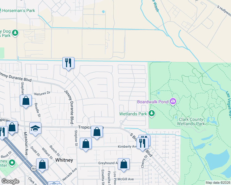 map of restaurants, bars, coffee shops, grocery stores, and more near 4642 Califa Drive in Las Vegas