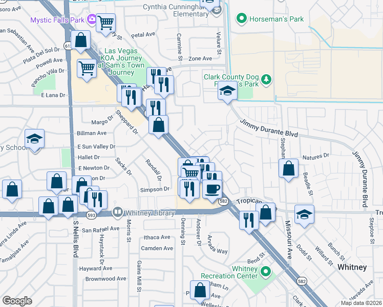 map of restaurants, bars, coffee shops, grocery stores, and more near 5420 Stacked Chips Road in Las Vegas