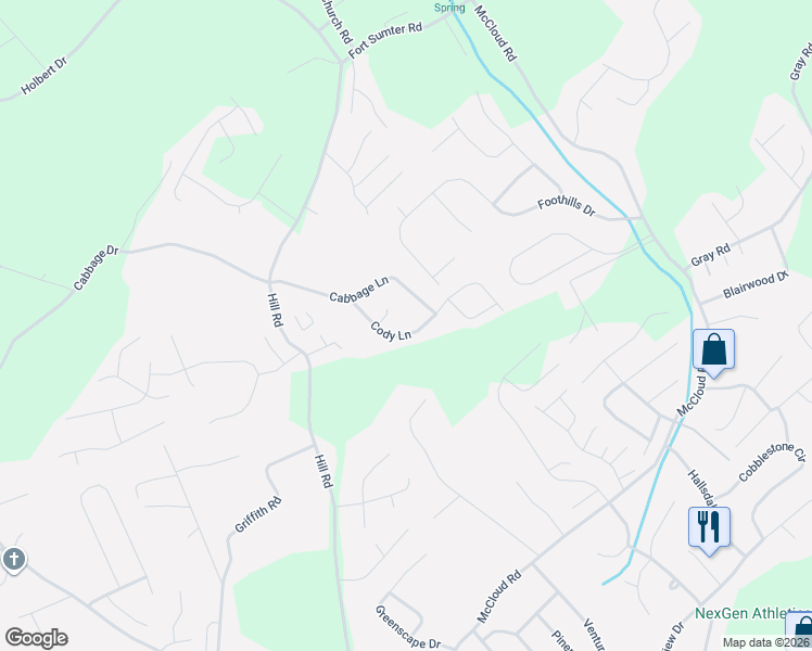 map of restaurants, bars, coffee shops, grocery stores, and more near 4715 Country Lane in Knoxville