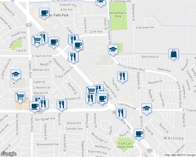 map of restaurants, bars, coffee shops, grocery stores, and more near 4662 Color Up Court in Las Vegas