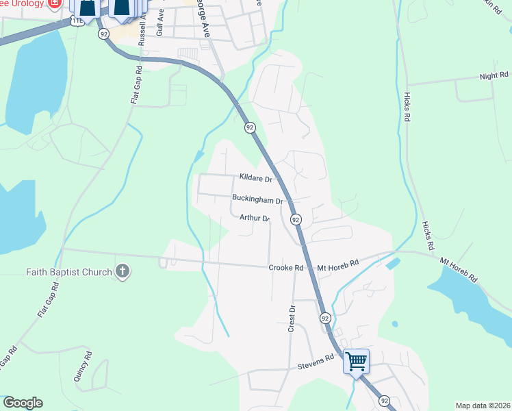 map of restaurants, bars, coffee shops, grocery stores, and more near 418 Buckingham Drive in Jefferson City
