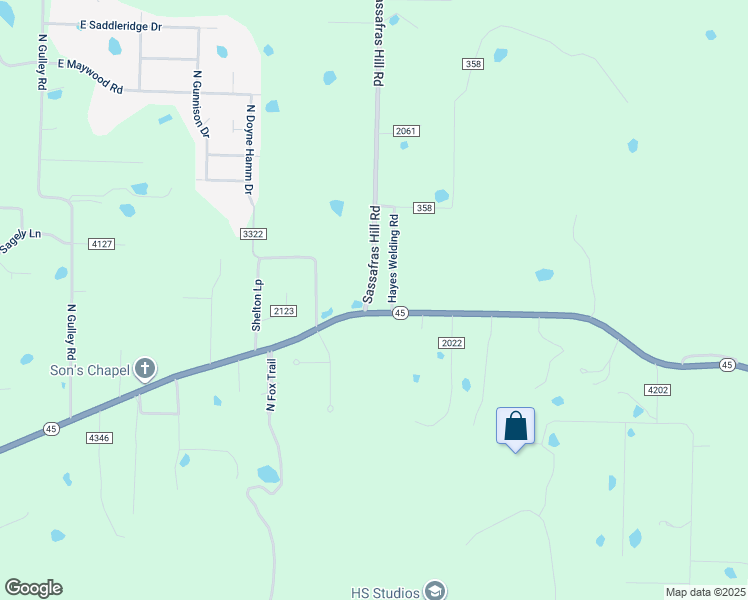 map of restaurants, bars, coffee shops, grocery stores, and more near 3016 Sassafras Hill Road in Fayetteville