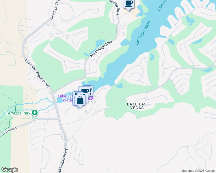 map of restaurants, bars, coffee shops, grocery stores, and more near 70 Strada Di Villaggio in Henderson
