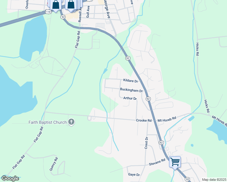 map of restaurants, bars, coffee shops, grocery stores, and more near 511 Buckingham Drive in Jefferson City