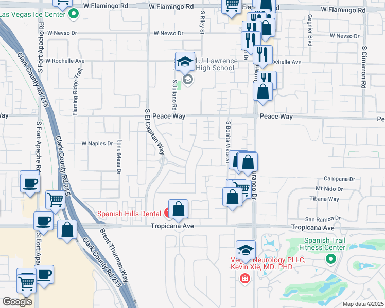 map of restaurants, bars, coffee shops, grocery stores, and more near 4630 Laguna Vista Street in Las Vegas