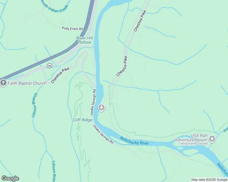 map of restaurants, bars, coffee shops, grocery stores, and more near 140 J B Griffith Road in Erwin