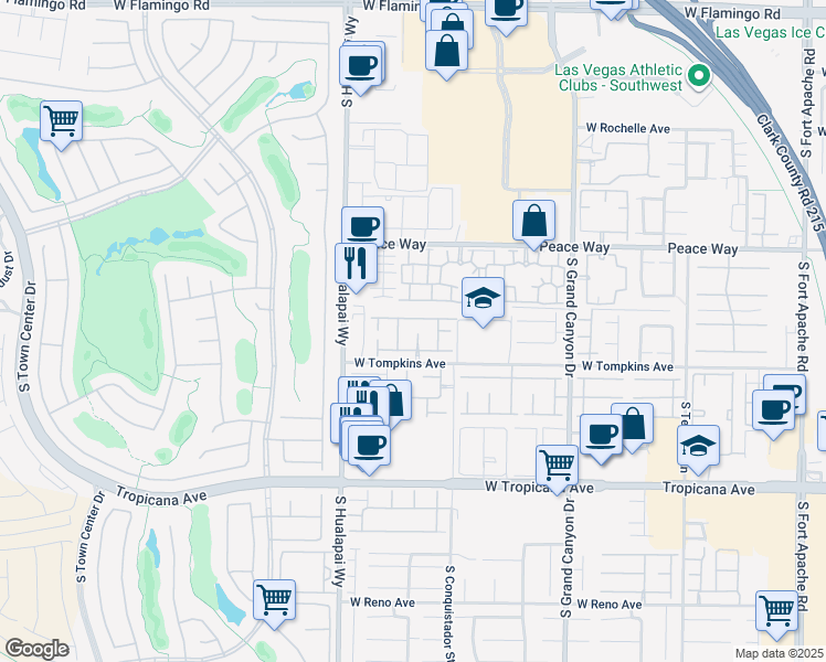 map of restaurants, bars, coffee shops, grocery stores, and more near 4637 Altina Street in Las Vegas