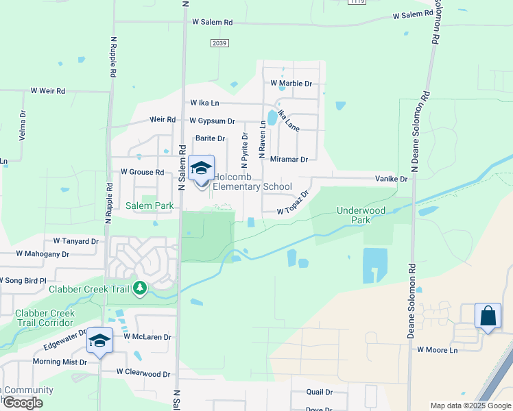 map of restaurants, bars, coffee shops, grocery stores, and more near 2885 North Raven Lane in Fayetteville