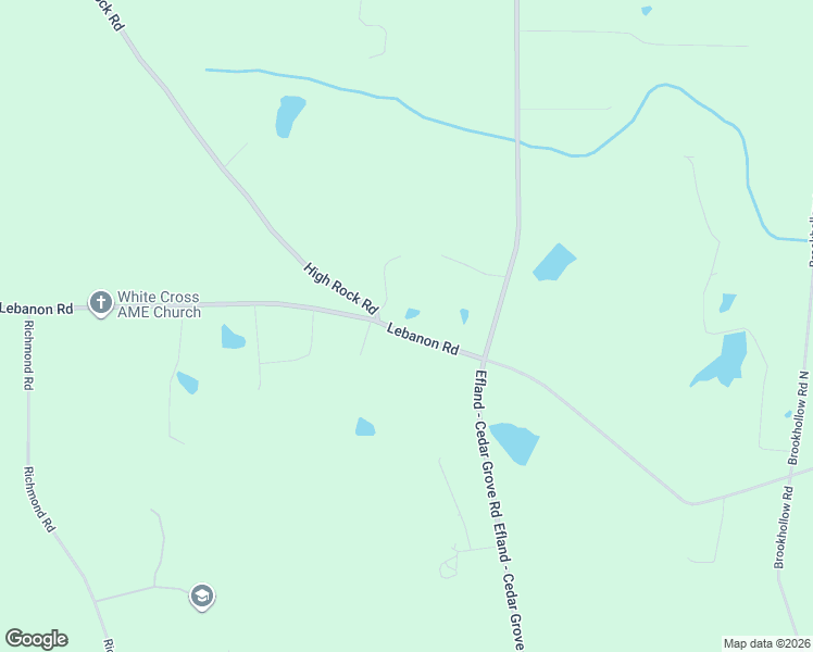 map of restaurants, bars, coffee shops, grocery stores, and more near 4011 West Lebanon Road in Efland