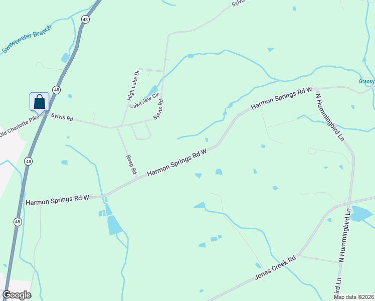 map of restaurants, bars, coffee shops, grocery stores, and more near 1182 Harmon Springs Road West in Dickson
