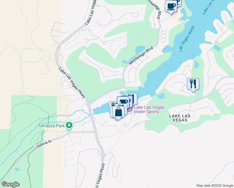 map of restaurants, bars, coffee shops, grocery stores, and more near 29 Montelago Boulevard in Henderson