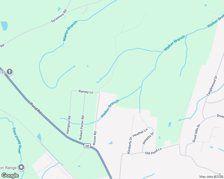 map of restaurants, bars, coffee shops, grocery stores, and more near 206 Rouse Road in Dickson