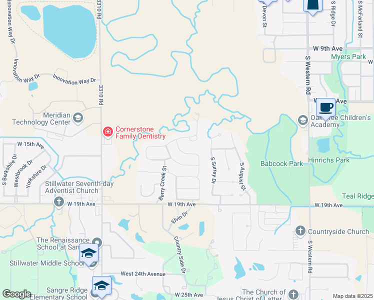 map of restaurants, bars, coffee shops, grocery stores, and more near 1419 South Ashton Avenue in Stillwater