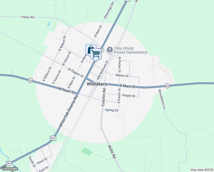 map of restaurants, bars, coffee shops, grocery stores, and more near 213 East Main Street in Rocky Mount