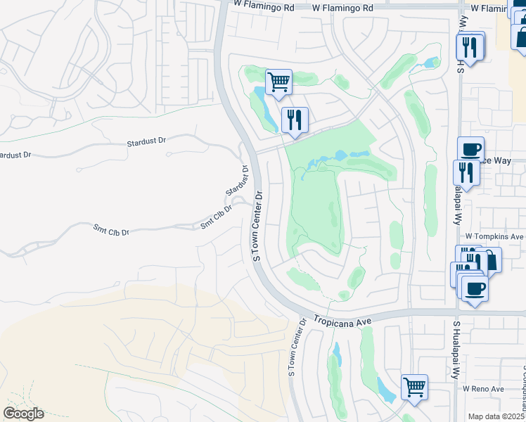 map of restaurants, bars, coffee shops, grocery stores, and more near 4639 Denaro Drive in Las Vegas