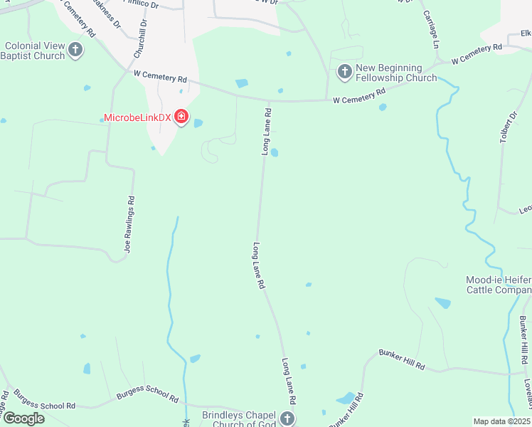 map of restaurants, bars, coffee shops, grocery stores, and more near 3352 Long Lane Road in Cookeville