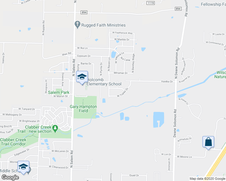 map of restaurants, bars, coffee shops, grocery stores, and more near 3021 West Tiger Eye Drive in Fayetteville