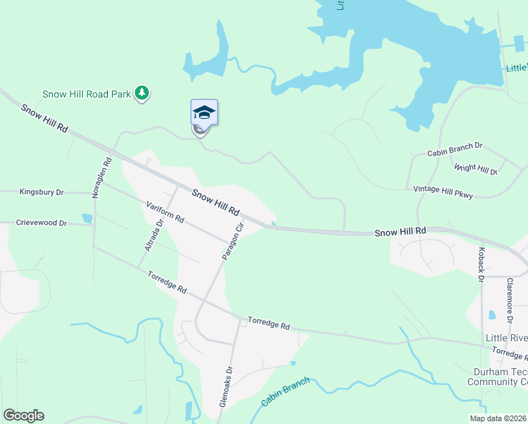 map of restaurants, bars, coffee shops, grocery stores, and more near 1205 Snow Hill Road in Durham