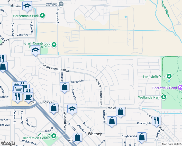 map of restaurants, bars, coffee shops, grocery stores, and more near 6017 Ablette Avenue in Las Vegas