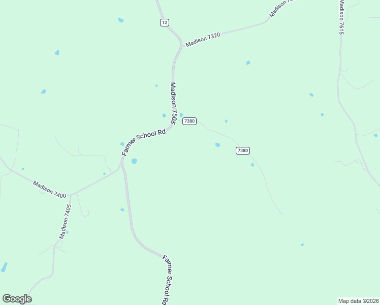 map of restaurants, bars, coffee shops, grocery stores, and more near 239 Madison 7380 in Hindsville