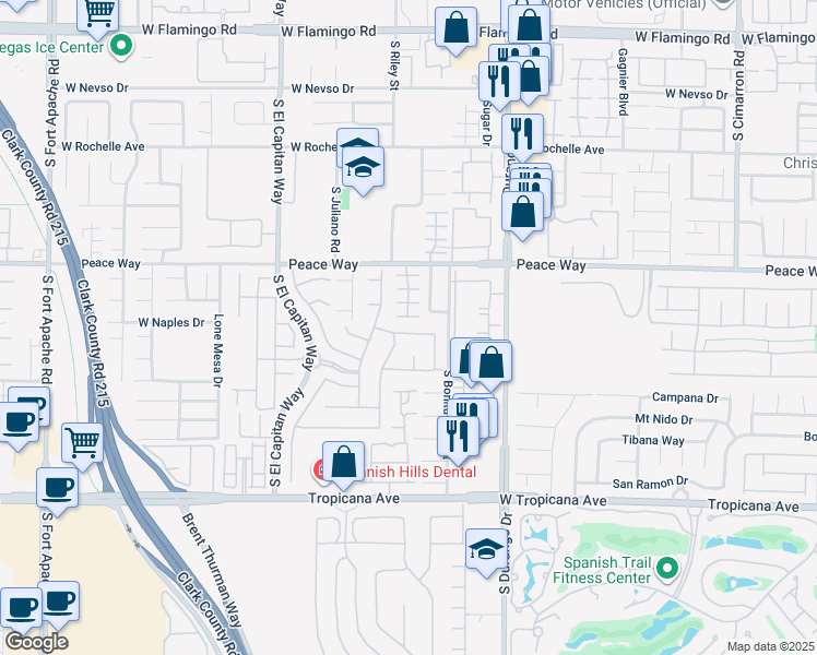 map of restaurants, bars, coffee shops, grocery stores, and more near 8764 Stockholm Avenue in Las Vegas
