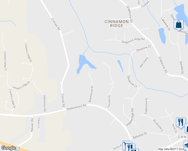 map of restaurants, bars, coffee shops, grocery stores, and more near 91 Beechwood Drive in Lewisville