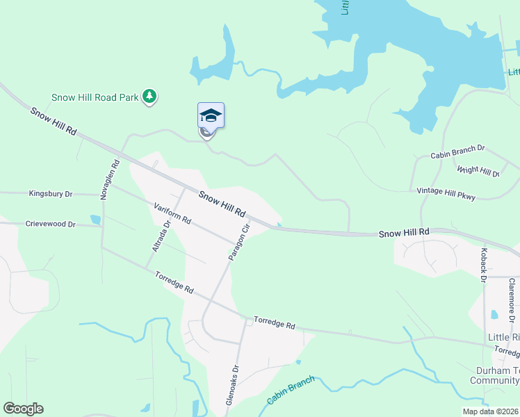 map of restaurants, bars, coffee shops, grocery stores, and more near 1205 Snow Hill Road in Durham