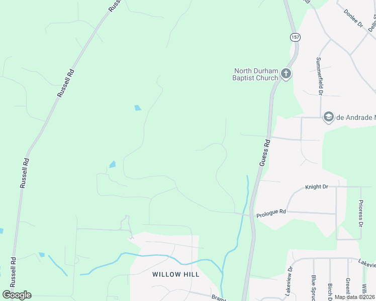 map of restaurants, bars, coffee shops, grocery stores, and more near 6020 Scalybark Road in Durham