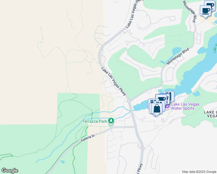map of restaurants, bars, coffee shops, grocery stores, and more near Strada Tortona in Henderson