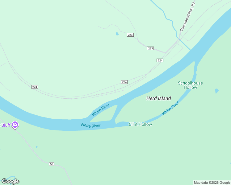 map of restaurants, bars, coffee shops, grocery stores, and more near 298 Race Track Shoals Road in Calico Rock