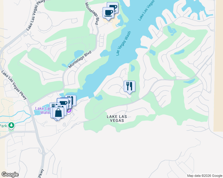 map of restaurants, bars, coffee shops, grocery stores, and more near 14 Rue Grimaldi Way in Henderson