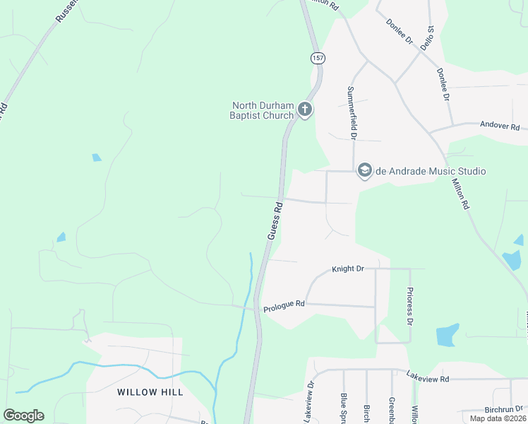 map of restaurants, bars, coffee shops, grocery stores, and more near 6005 Guess Road in Durham