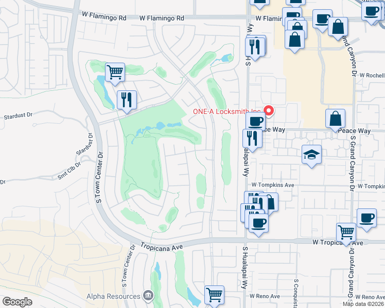 map of restaurants, bars, coffee shops, grocery stores, and more near 10385 Luna Magico Avenue in Las Vegas