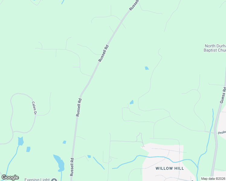 map of restaurants, bars, coffee shops, grocery stores, and more near 6918 Russell Road in Durham