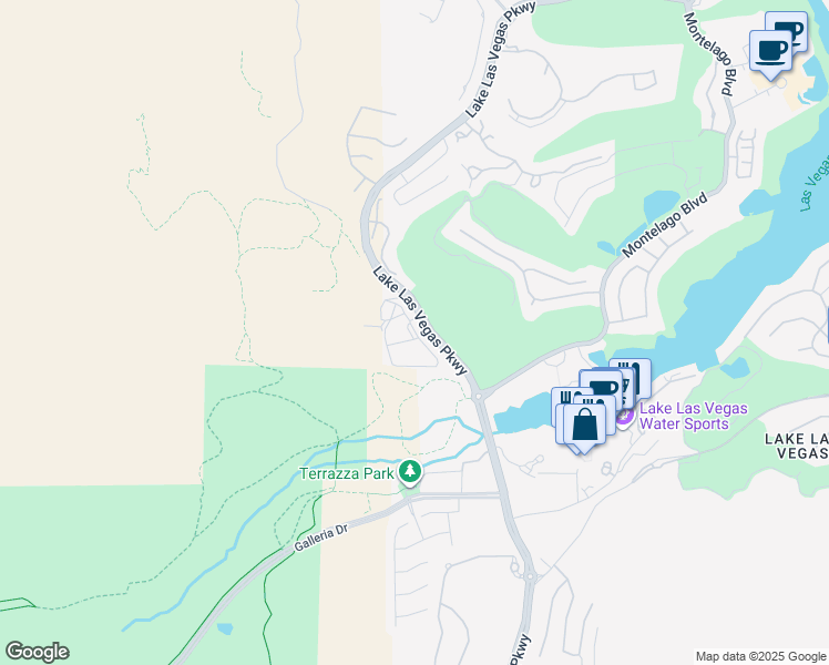 map of restaurants, bars, coffee shops, grocery stores, and more near 35 Strada Nathan in Henderson