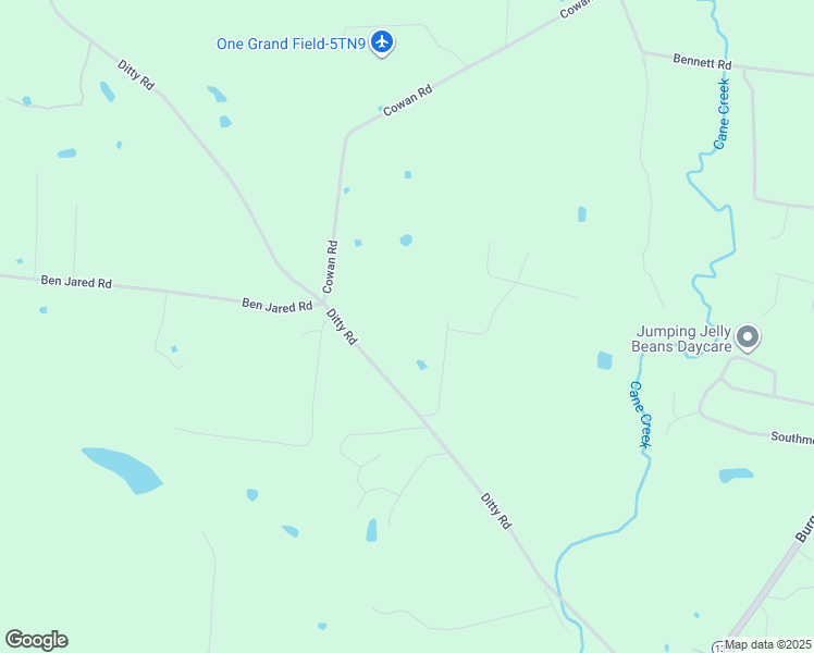 map of restaurants, bars, coffee shops, grocery stores, and more near 5511 Ditty Road in Cookeville