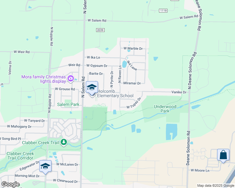 map of restaurants, bars, coffee shops, grocery stores, and more near 2981 North Raven Lane in Fayetteville