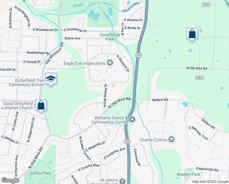 map of restaurants, bars, coffee shops, grocery stores, and more near 3050 North Quainton Court in Fayetteville