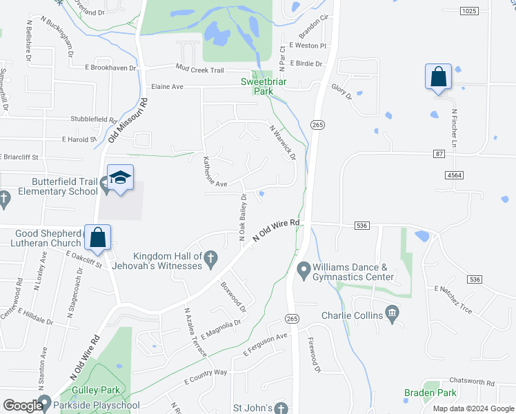 map of restaurants, bars, coffee shops, grocery stores, and more near 3053 North Quainton Court in Fayetteville